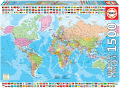 Educa World Map 1500-Piece Puzzle | 18500