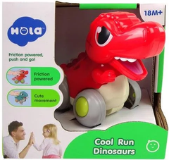 Hola Cool Run Dinosaurs - لعبة دفع وتحريك تعمل بالاحتكاك - أحمر | HE7968/A