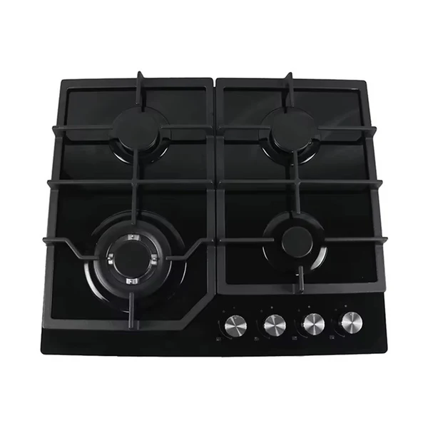 SuperChef Hob 60cm 4 Gas Burners Cast Iron Glass | DH-60 4G GLASS
