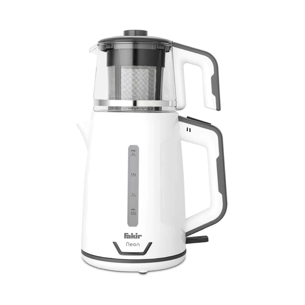 Fakir NEON, white color,tea maker, 1500-1800W,2L kettle ,1L  | 41004138