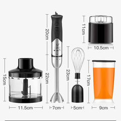 Midea Immersion Blender Series 6000, 600W, Black | MJ-BH6001W