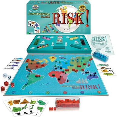 Risk - Continental Strategy Board Game - Vintage Map Edition | AL3138Y-2