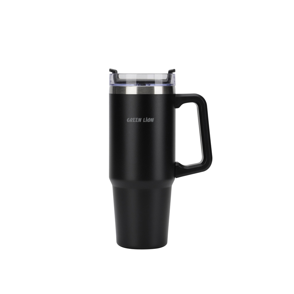 Green Lion Vacuum Travel Mug - Black | GNVACTVMUGBK