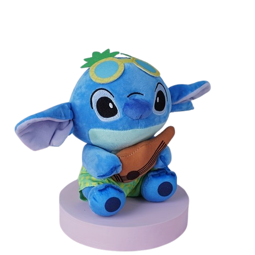 Stitch Plush Toy - 21 cm Blue Alien with Guitar Stuffed Doll | CVD-49