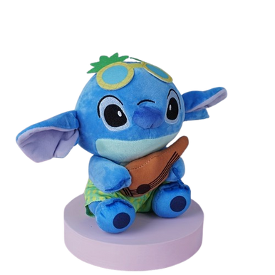 Stitch Plush Toy - 21 cm Blue Alien with Guitar Stuffed Doll | CVD-49
