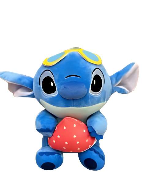 Stitch Plush Toy - 21 cm Blue Alien with Strawberry Stuffed Doll | CVD-49