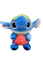 Stitch Plush Toy - 21 cm Blue Alien with Strawberry Stuffed Doll | CVD-49
