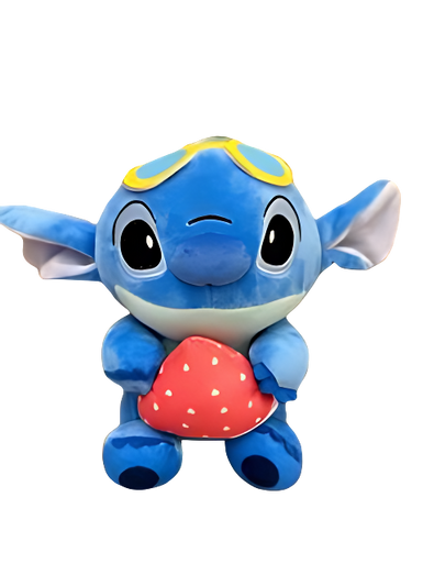 Stitch Plush Toy - 21 cm Blue Alien with Strawberry Stuffed Doll | CVD-49