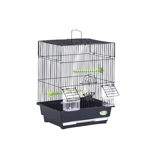 Bird Cage for Show 2DS with Feeder & Water Dispenser - Black