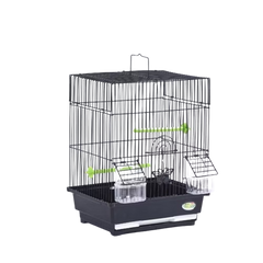 Bird Cage for Show 2DS with Feeder & Water Dispenser - Black