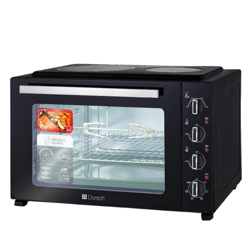 Dorsch 1800W 48L Double Glass Electric Oven With Hob | DH-07850
