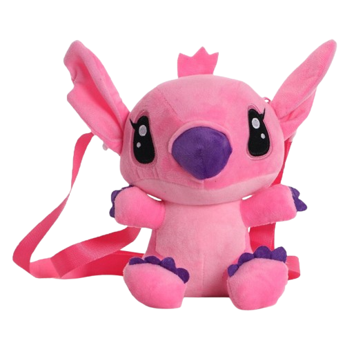 Angel Plush Backpack - 30 cm Pink Alien Soft Toy Bag | CVD-96CC