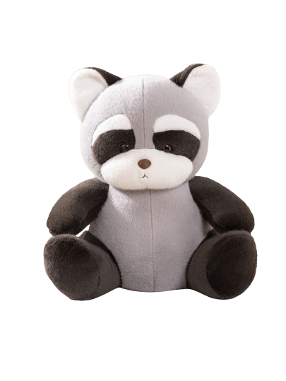 Raccoon Plush Toy 20 cm - Soft Stuffed Gray Animal Doll - Cute Forest Character | 413-1