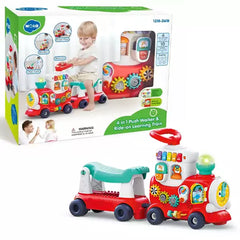 Hola 4-in-1 Push Walker & Ride-On Learning Train | HE8990