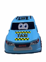 Blue Cartoon Taxi Free-Wheel Toy Car | CLK-186