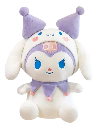 My Melody Kuromi Plush Toy - 55 cm White and Purple Devil Stuffed Doll | X-23A