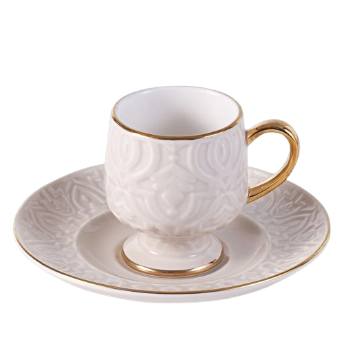 Dorsch Oriental Beige 12 Pieces Coffee Cups Set | DH-09331