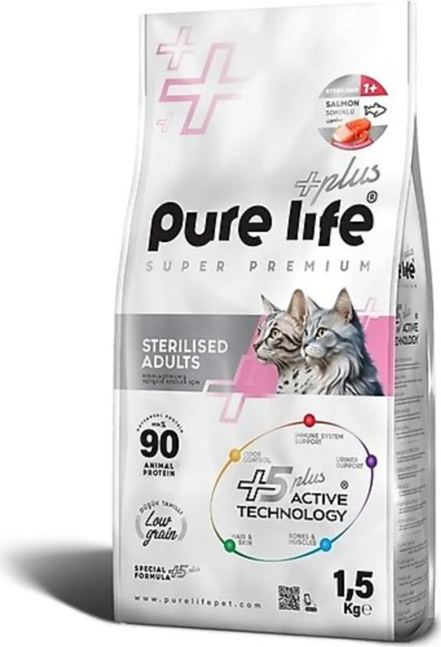 Pure Life Dry Cat Food STERILIZED SALMON- 1.5kg