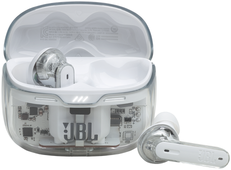 JBL TUNE BEAM True Wireless Noise Cancelling Earbuds Ghost White | JBLTBEAMGWHT