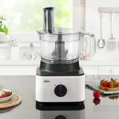 Braun 8-in-1 Food Processor with 2.1 L Bowl Capacity, 1.8 L Blender Capacity | FP0132WH