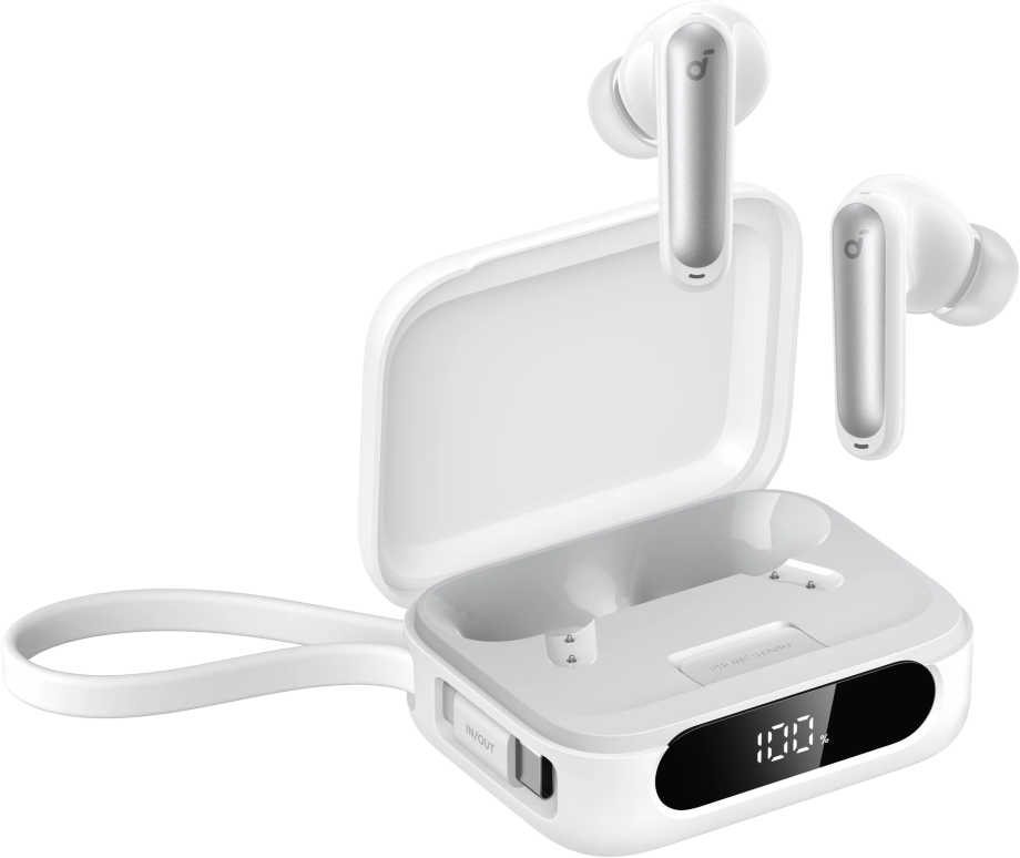 Soundcore by Anker P41i Earbuds with Built-In Phone Charging - White | P41i.WH