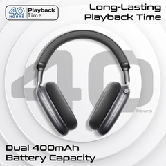 Promate High-Definition Hybrid ANC Headphones with 360° Spatial Audio | SERENE.BLACK
