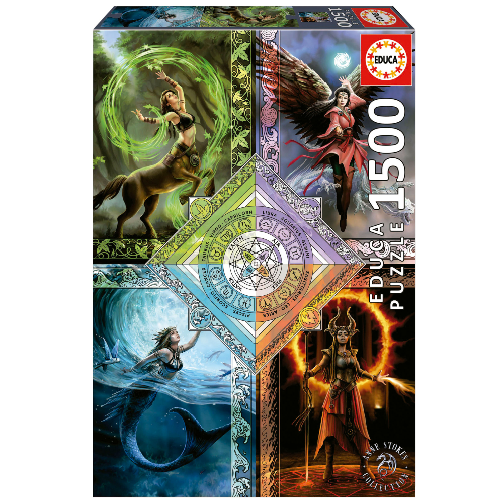 Educa 19941 - Four Elements Fantasy Puzzle 1500 Pieces - Anne Stokes Collection | 19941