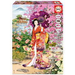 Educa 19917 - Japanese Cherry Blossom Geisha 1000-Piece Jigsaw Puzzle | 19917