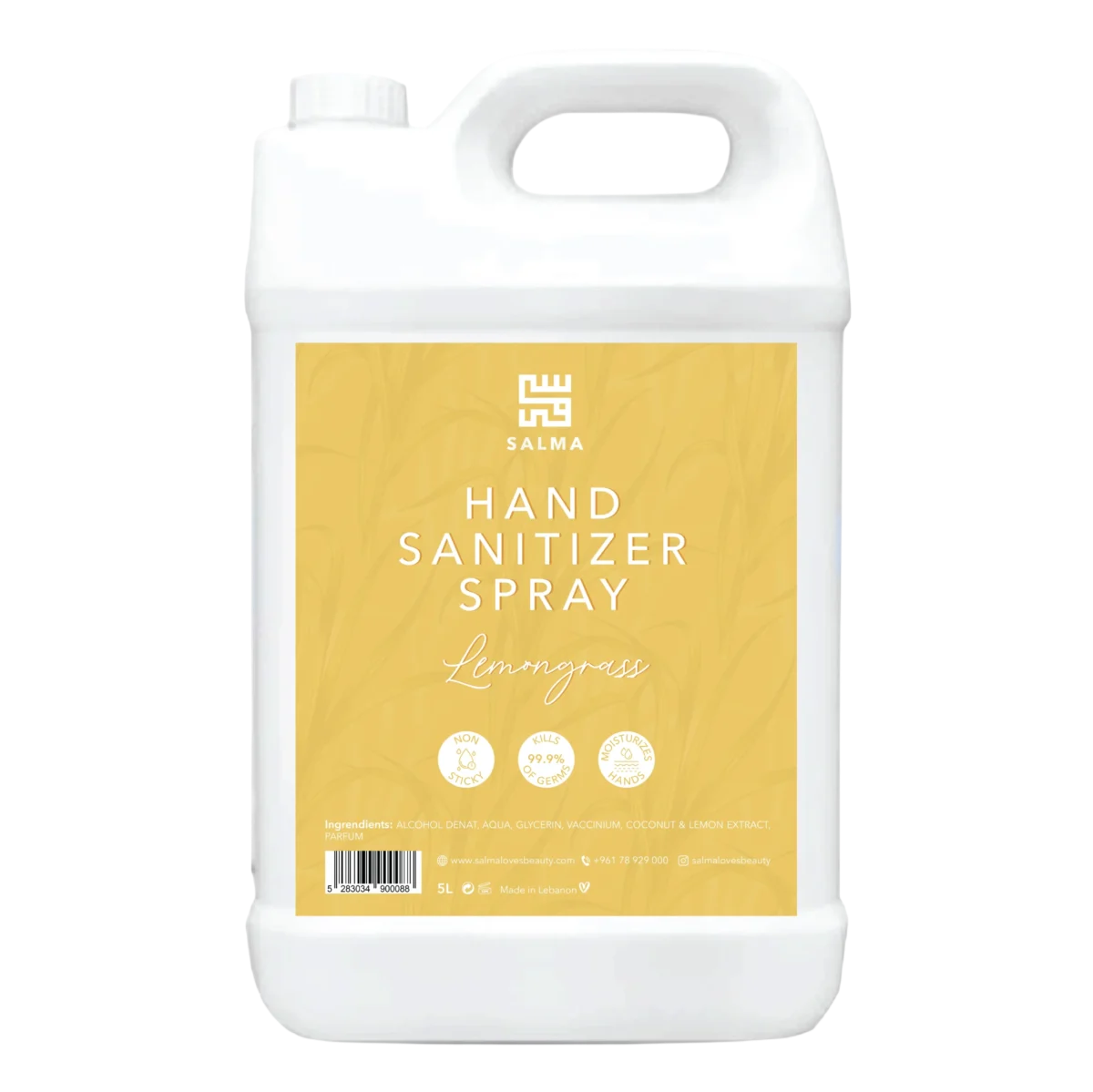 Salma Hand Sanitizer Spray Lemongrass 5L