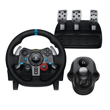 Logitech G29 Driving Force Race Steering Wheel with Shifter Gear Bundle - PS4 | PS5 | PC