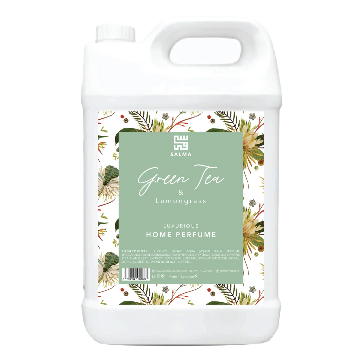 Salma Luxurious Home Perfume Green Tea & Lemongrass Refill 5L