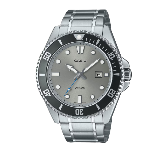 Casio Men 3H Watch - Silver / Grey / Black | MDV-107D-8AVDF