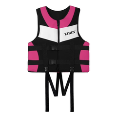 ZIBIN Life Jacket Safety Vest - Black & Pink, Size XXL | 585-23