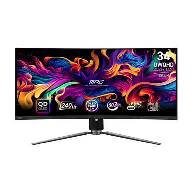 MSI Curved OLED Gaming Monitor – 34″ UWQHD | MPG 341CQPX QD-OLED