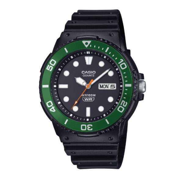 Casio Men 3-Hand Watch - Black / Green | MRW-230H-1E3VDF