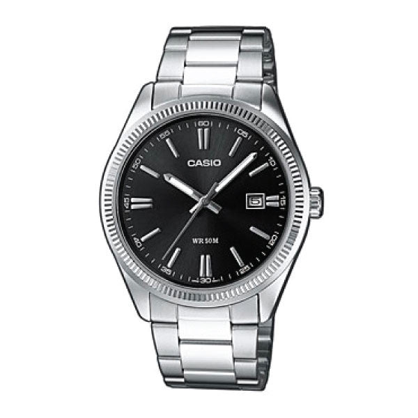 Casio Analog Watch – Stainless-Steel Case, Black Dial & Bracelet | MTP-1302D-1A1VDF