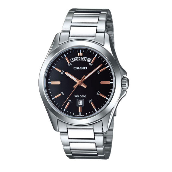 Casio Men 3-Hand Watch - Black / Silver | MTP-1370D-1A2VDF