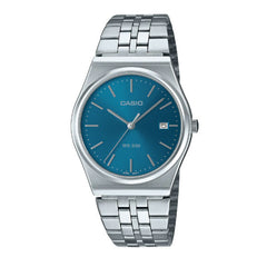 Casio Analog Watch – Blue Dial & Stainless-Steel Bracelet | MTP-B145D-2A2VDF
