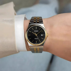 Casio Men 3-Hand Watch - 2-Tone Gold / Black | MTP-B145SG-1AVDF