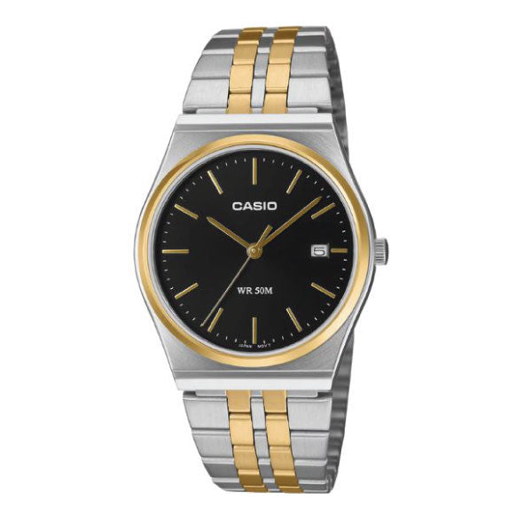 Casio Men 3-Hand Watch - 2-Tone Gold / Black | MTP-B145SG-1AVDF