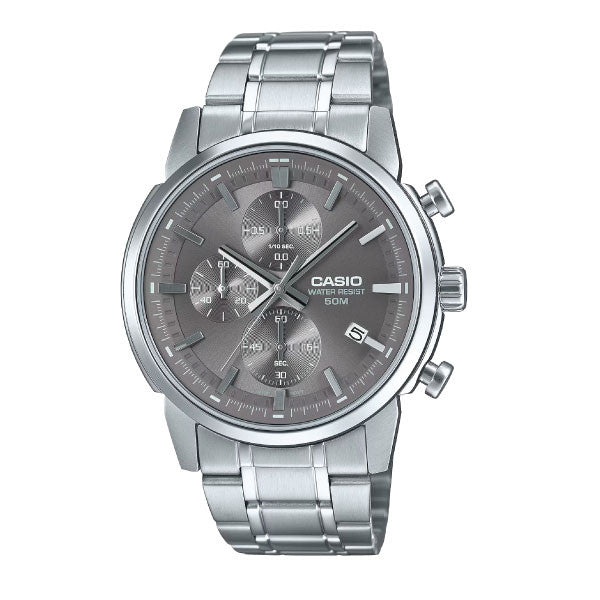 Casio Men 3-Hand Chronograph Watch - Grey / Silver | MTP-E510D-8AVDF