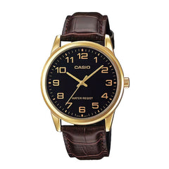 Casio Men 3-Hand Watch - Brown / Gold Plated | MTP-V001GL-1BUDF