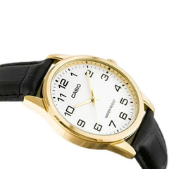 Casio Men 3-Hand Watch - Black / Gold Plated | MTP-V001GL-7BUDF