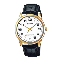 Casio Men 3-Hand Watch - Black / Gold Plated | MTP-V001GL-7BUDF