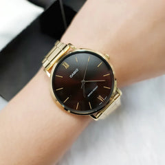 Casio Men 3-Hand Watch - Brown / Gold Plated | MTP-VT01G-5BUDF