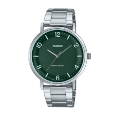 Casio Men 3-Hand Watch - Green / Silver | MTP-VT03D-3BDF