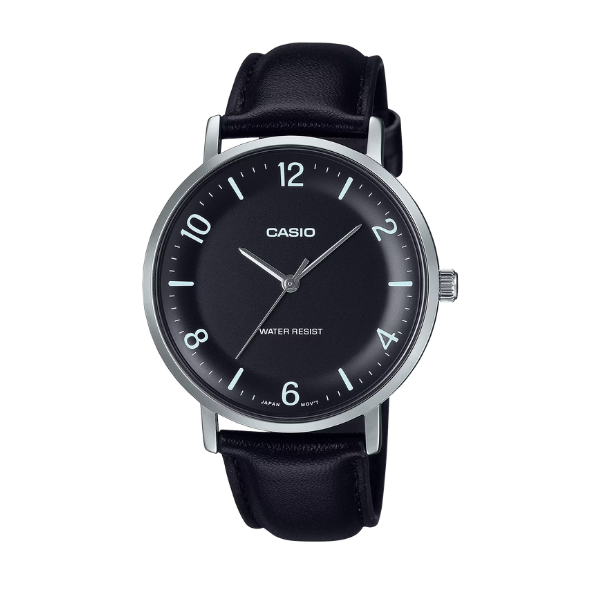 Casio Men 3-Hand Watch - Black | MTP-VT03L-1BDF