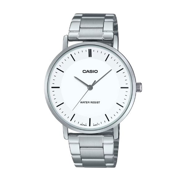 Casio Men 3-Hand Watch - Silver / White | MTP-VT04D-7EDF