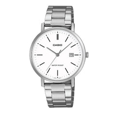 Casio Men 3-Hand Watch - Silver / White | MTP-VT05D-7EDF