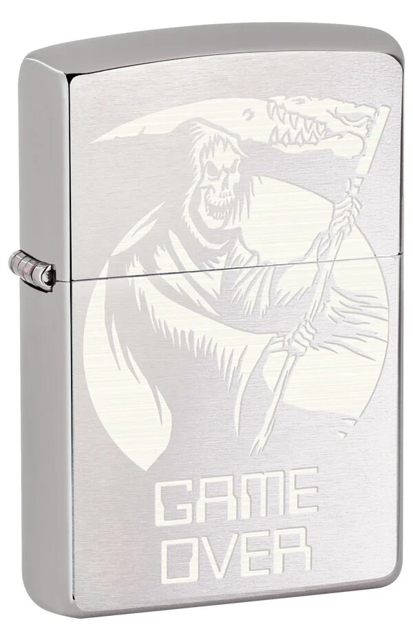 Zippo Skull Game Over Design Windproof Lighter | 29696
